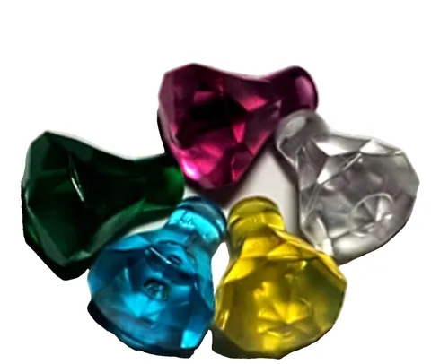 Lot Of 5 Lego Part 28556 30153 Rock 1x1 Jewel 24 Facet
