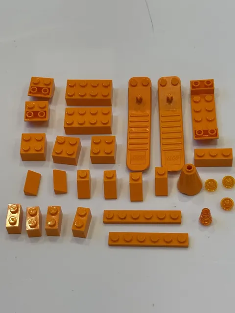 LEGO orange blocks parts pieces elements lot