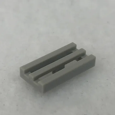 LEGO 2412b Light Bluish Gray Tile, Modified 1 x 2 Grille W/ Bottom Groove (x1)