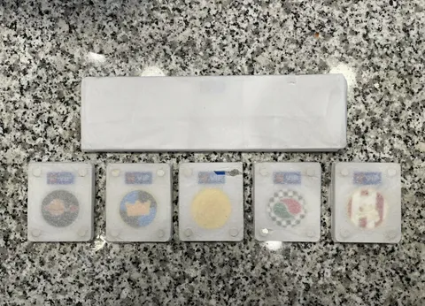 LEGO VIP Collectible 5 Sealed Coins + Display Case Complete Set In Hand w/ Case