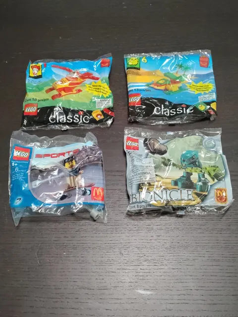 Lego McDonalds Lego Happy Meal Toy Lot Of 4 Sealed Polybags; Bionicle Kongu +3