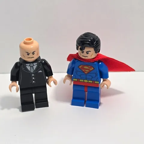 LEGO DC Super Heroes Minifigure Lot - Superman (sh003) & Lex Luthor (sh012)