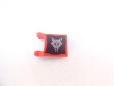 Lego 2x2 stud count Flag with Wolf Emblem 2335p44