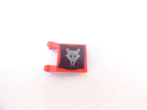 Lego 2x2 stud count Flag with Wolf Emblem 2335p44