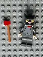 Lego Scratchy Minifigure w/ Axe The Simpsons Series 1 CMF Gray Cat sim020
