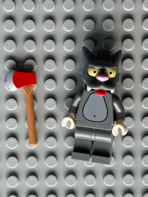 Lego Scratchy Minifigure w/ Axe The Simpsons Series 1 CMF Gray Cat sim020