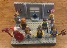 LEGO Castle Minifigure Lot Medieval Market MOC VTG Peasant Knight Jester 6010 