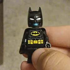 LEGO Batman Minifigure Black Suit w/ Yellow Bat Symbol, Plastic, Age 4+