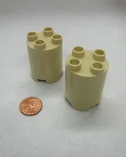 Lego Duplo 2 TAN CYLINDER Cylinders 2x2 Colors Building Blocks Castle Palace