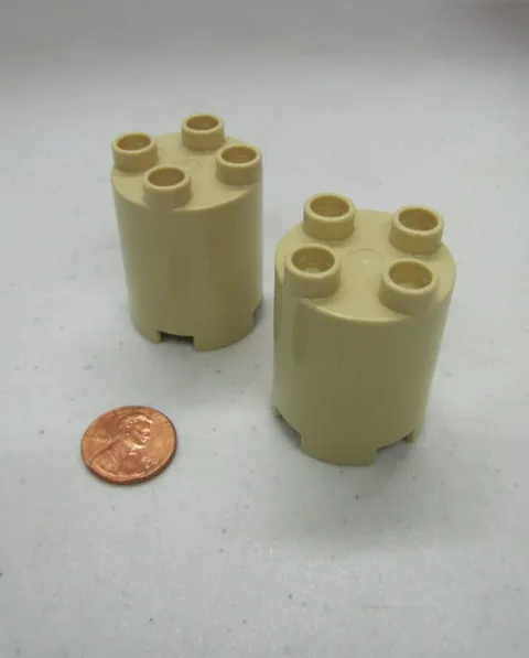 Lego Duplo 2 TAN CYLINDER Cylinders 2x2 Colors Building Blocks Castle Palace