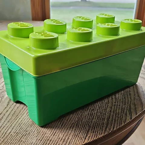 LEGO Duplo Green Storage Brick Container 14x7x7 Empty Box Only