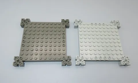 LEGO part # 30645 Brick Modified 12 x 12 Base old gray and old dark gray