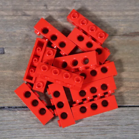 LEGO 3701 Red Technic Brick 1 x 4 with Holes Qty 12