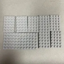 Lego 3032 Baseplates Dark Gray 6 x 4 Replacement Add-on Parts Pieces Lot of 10