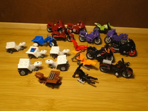 LEGO ATV 3-Wheelers Motorcycle Parts and Pieces Lot Dirt Bike Street Bike