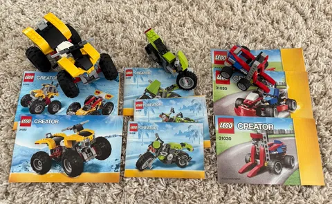 LEGO CREATOR 3-in-1 3 Set : Turbo Quad 31022, Red Go-Kart 31030, Highway 31018