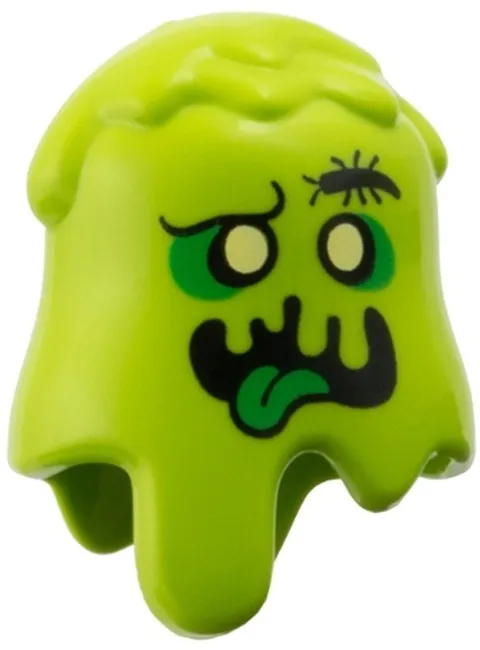 Lego NEW Trash MONSTER Minifig HEAD COVER Lime Halloween Slime Insect 71052 Part