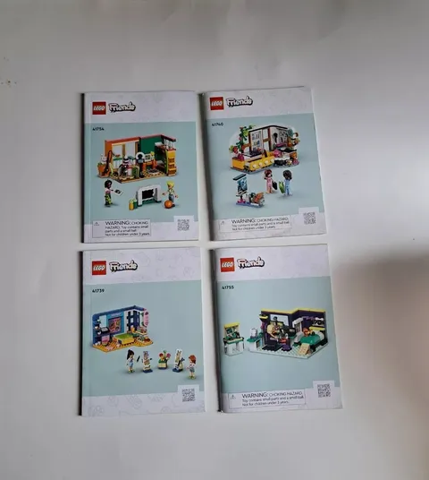 Lego Friends Instruction Booklet Lot ×4. # 41739 41740 41754 41755. 