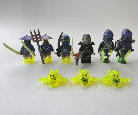 LEGO NINJAGO Possesion Minifigure Lot with Deepstone Cole and Accessories