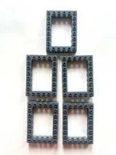 Lego Lot of 5 Technic Brick Open Center 4x6 Bluish Gray Frame Rectangular 32531