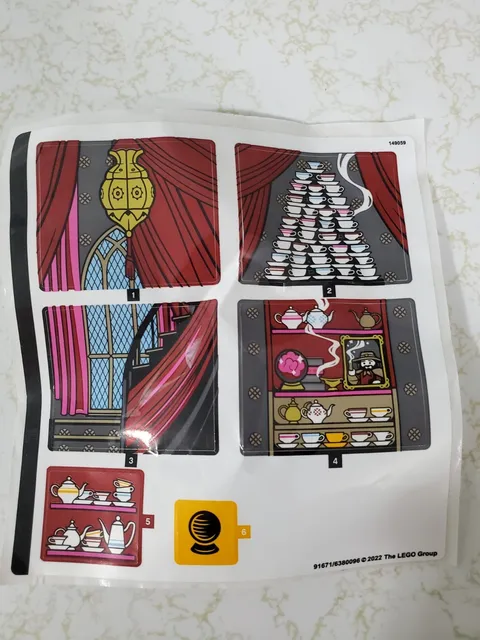 LEGO STICKER SHEET for 76396, Hogwarts Moment: Divination Class, New & Genuine!
