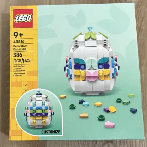 LEGO # 40816 DECORATIVE EASTER EGG SET- 386 Pieces NEW SEALED BOX FREE SHIPPING