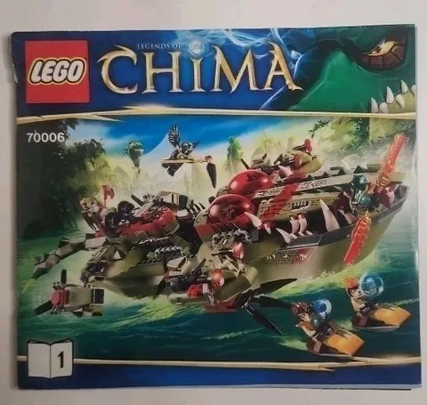 Official LEGO 70006 Chima Cragger's Command Ship Instruction Manual Only Book 1