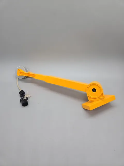Lego Duplo LIGHT ORANGE DUPLO CRANE BASE 2x4 with STRING & HOOK ASSEMBLY Rare