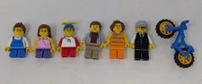 LEGO City Family: Mom, Dad, Daughter, 2 Son, Grandparent Minifigures  - Lot of 6