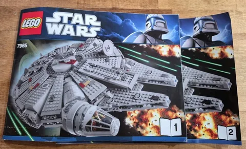 Lego Star Wars 7965 Millennium Falcon Instruction Manual Only  Book 1 & 2