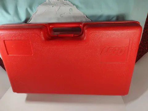 Vintage 1980s Classic Red Lego Travel Case Iconic 17 X 10 X 4.5" Very Good Cond.