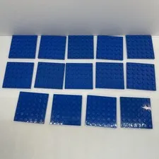 Lego Part # 3958 Blue 6x6 Plate Lot Of 14