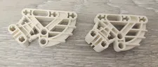 Lego 41665 White Bionicle Bohrok Rib Cage Liftarm 2 x 4 x 7 Angled Part Lot Of 2