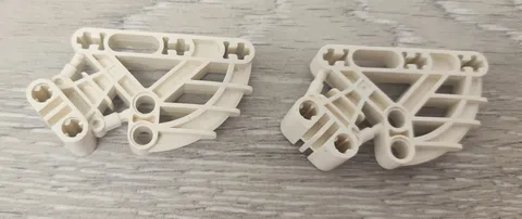 Lego 41665 White Bionicle Bohrok Rib Cage Liftarm 2 x 4 x 7 Angled Part Lot Of 2