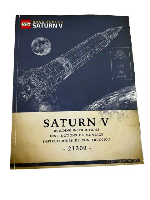 LEGO 21309 Ideas NASA Apollo Saturn V - Building Instructions Manual Book