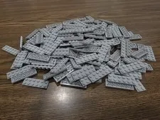 LEGO Qty 187 - Light Bluish Gray Plate 2 x 6 3795 MOC BULK LOT