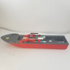 Lego Red BOAT HULL ETC Fire boat (7207-1) 16" Long! INCOMPLETE