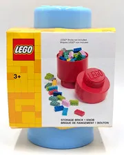 *6 Pack* LEGO Stackable Storage Brick 1 Knob- Light Blue Color