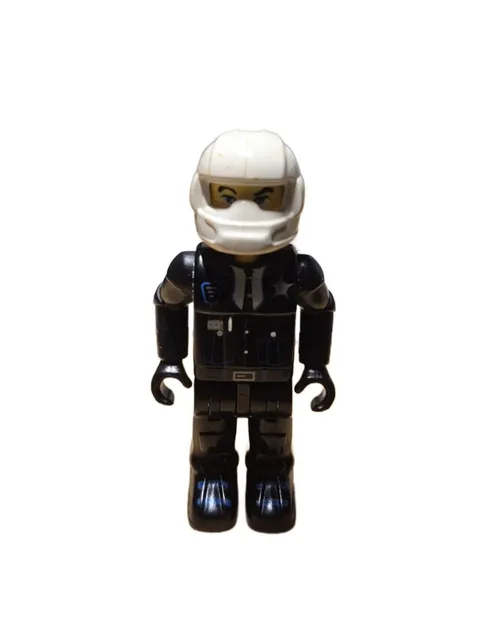 1x Lego Figure 4 Juniors Jack Stone Man Policeman Black White 4651 4j002 use