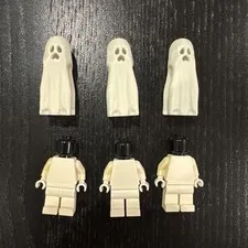 LEGO Lot Of 3 Ghost Minifigure Glow In Dark