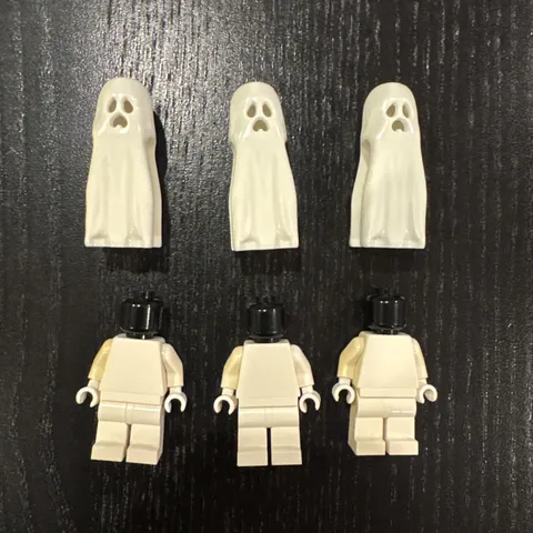 LEGO Lot Of 3 Ghost Minifigure Glow In Dark