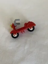 LEGO Red Scooter Motorcycle w/Gray Handlebars City Town Friends Vehicle #30