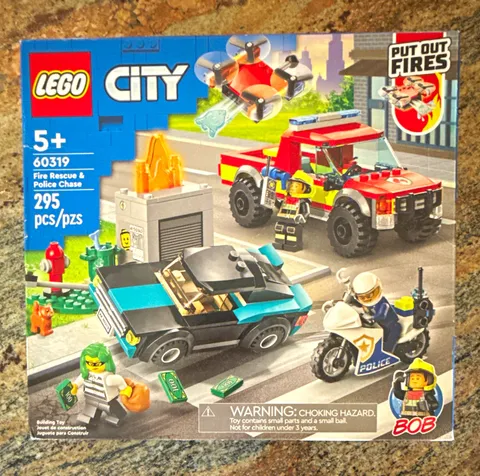 LEGO City Adventures Fire Rescue & Police Chase 60319 295pcs Unopened