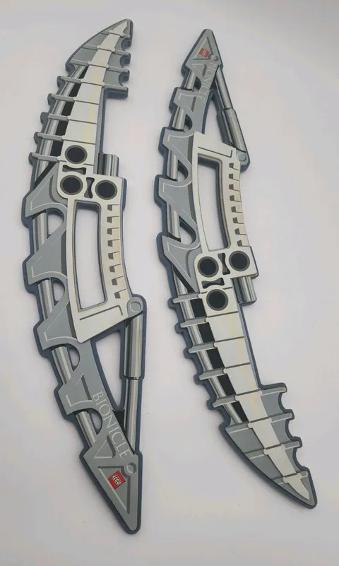LEGO Bionicle Vahki Staff of Loyalty Lot Of 2 Foam Weapons Role Play 25" Rare