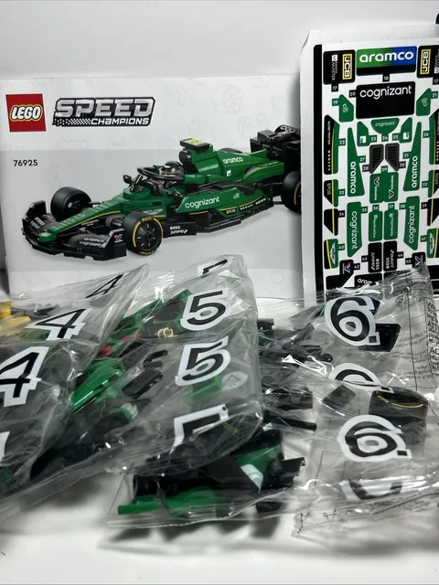 LEGO Speed Champions Aston Martin Aramco F1 AMR24 Race Car 77245 Only Complete