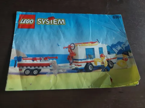 Lego 6351 Town Surf N' Sail Camper Instruction Booklet Only Vf/Fn+