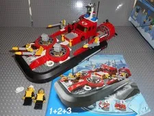 LEGO CITY: Fire Hovercraft (7944) near Complete W/Instructions Rare Retired