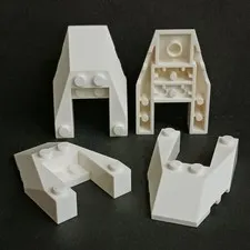 Lego Parts 6153 Wedge 6x4 Cutout White Stud Notches 4 Pieces Combined Ship Ava 