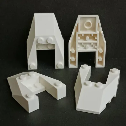 Lego Parts 6153 Wedge 6x4 Cutout White Stud Notches 4 Pieces Combined Ship Ava 