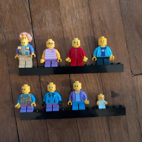 Lot Of 9 Minifigures Including LEGO MOM with Baby in Carrier, Children And Baby